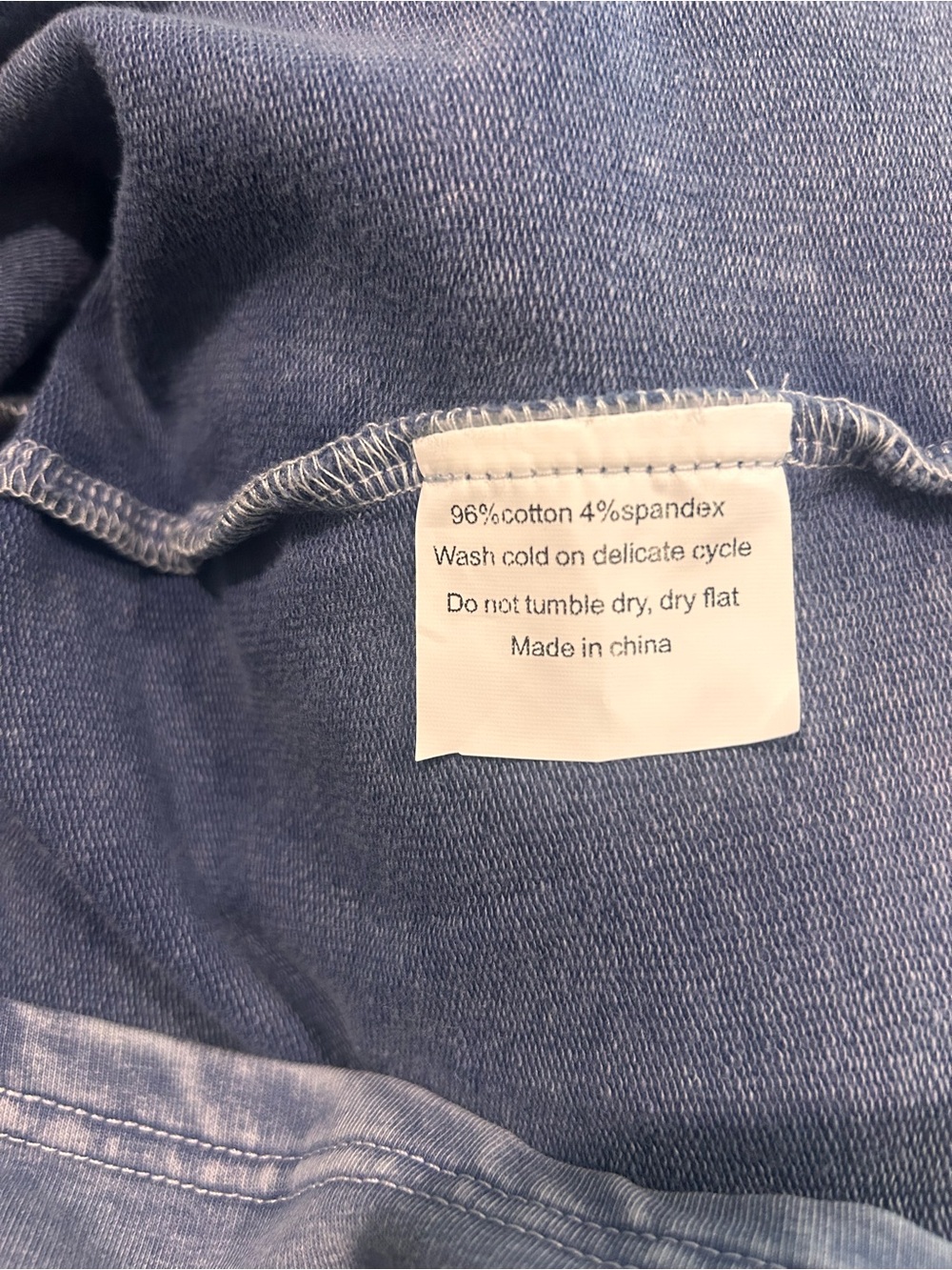 ALEEZA PARIS Cropped Blue Denim Moto Jacket - Picture 6 of 6